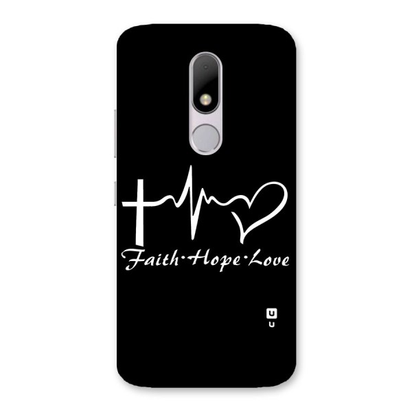 Faith Hope Love Heart Sign Back Case for Moto M