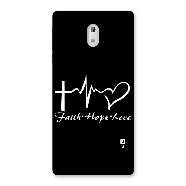 Faith Hope Love Heart Sign Back Case for Nokia 3