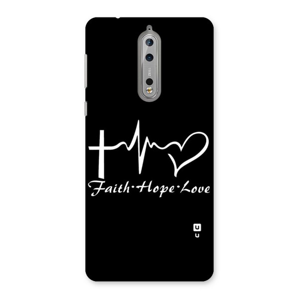 Faith Hope Love Heart Sign Back Case for Nokia 8