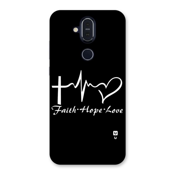 Faith Hope Love Heart Sign Back Case for Nokia 8.1