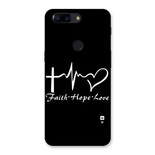 Faith Hope Love Heart Sign Back Case for OnePlus 5T