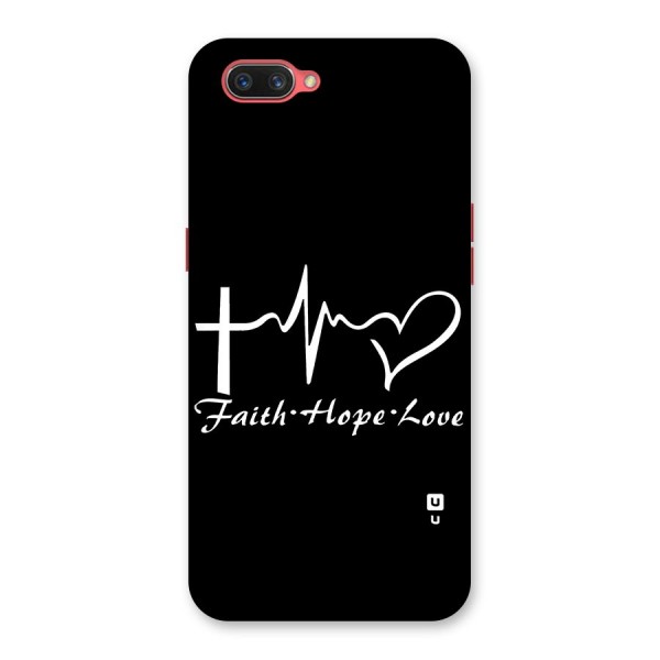 Faith Hope Love Heart Sign Back Case for Oppo A3s