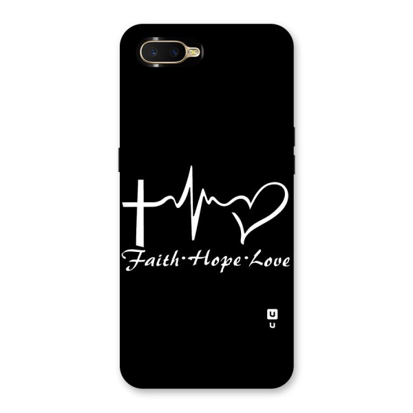 Faith Hope Love Heart Sign Back Case for Oppo K1