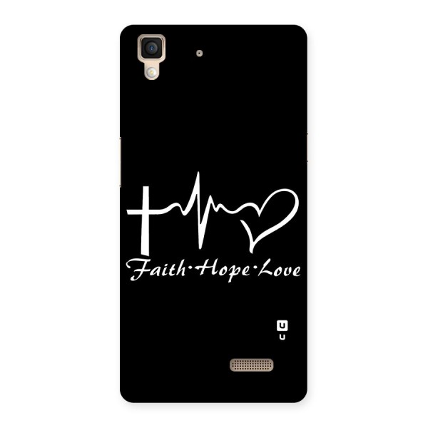 Faith Hope Love Heart Sign Back Case for Oppo R7