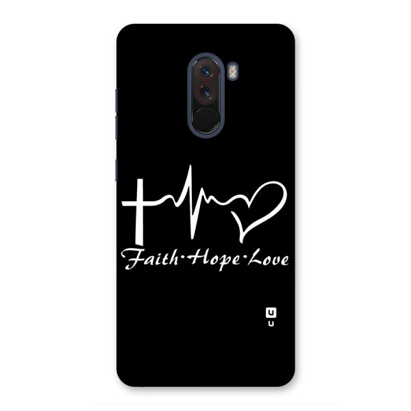 Faith Hope Love Heart Sign Back Case for Poco F1