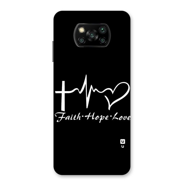 Faith Hope Love Heart Sign Back Case for Poco X3