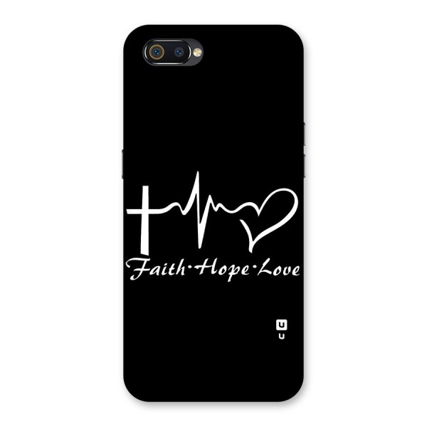 Faith Hope Love Heart Sign Back Case for Realme C2