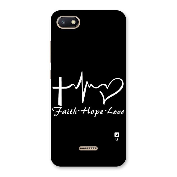 Faith Hope Love Heart Sign Back Case for Redmi 6A