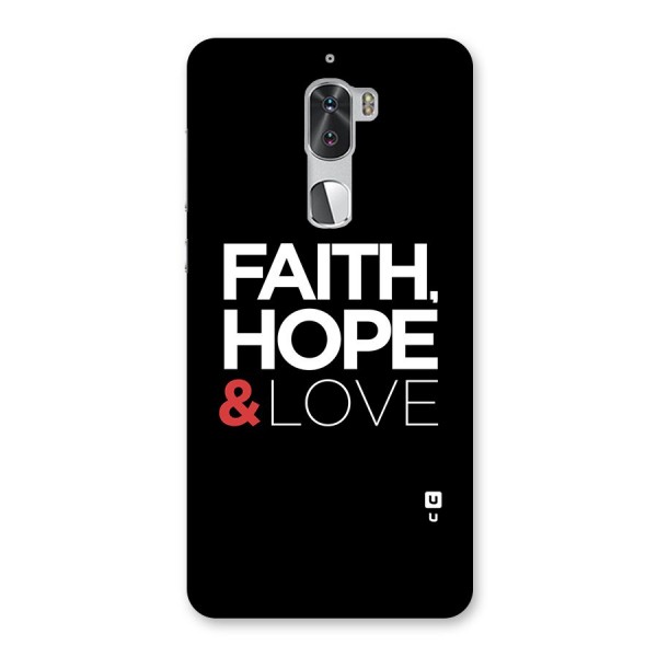 Faith Hope and Love Typography Back Case for Coolpad Cool 1