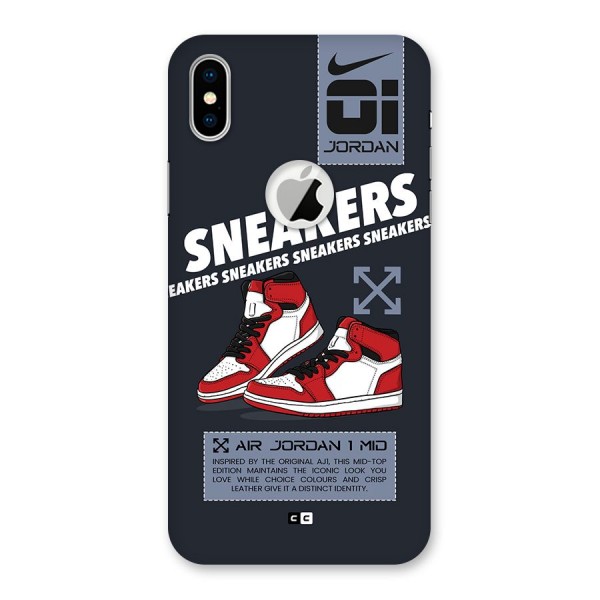 Fantastic Air Shoes Back Case for iPhone XS Logo Cut