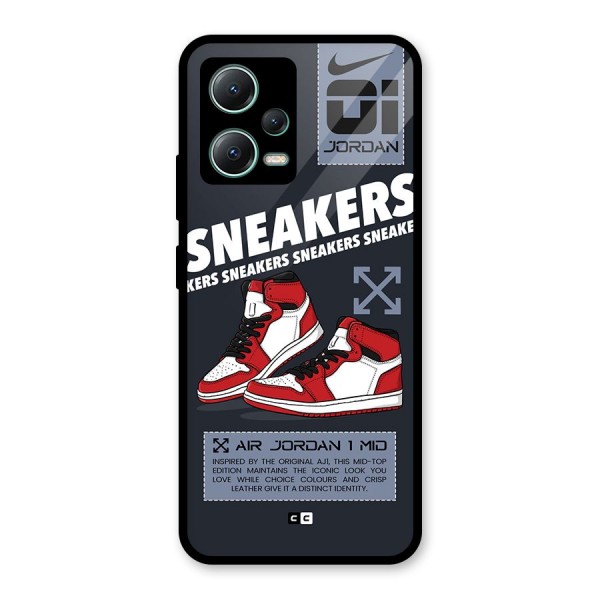 Fantastic Air Shoes Glass Back Case for Poco X5