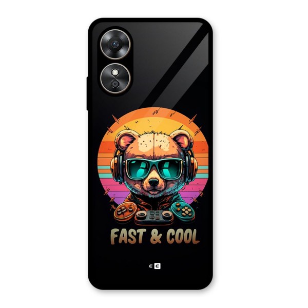 Fast And Cool Glass Back Case for Oppo A17