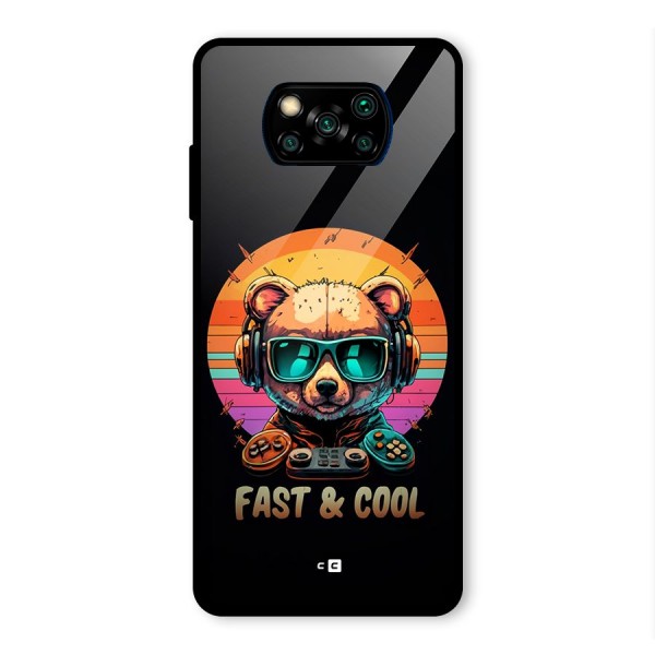 Fast And Cool Glass Back Case for Poco X3 Pro