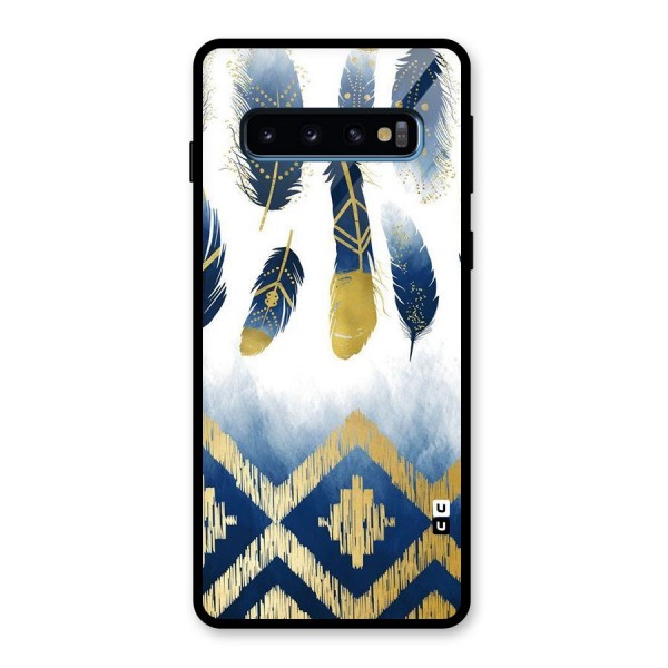 Feathers Beauty Glass Back Case for Galaxy S10