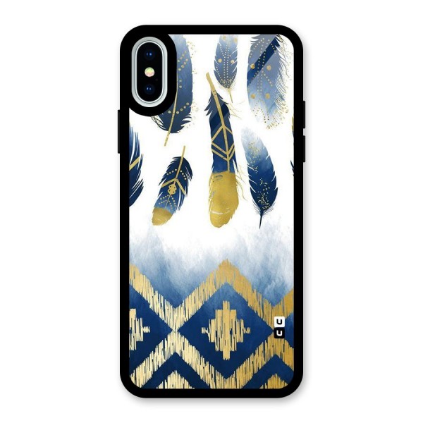 Feathers Beauty Glass Back Case for iPhone X