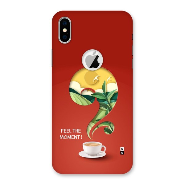 Feel The Moment Back Case for iPhone XS Logo Cut