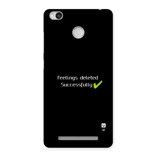 Feelings Deleted Back Case for Redmi 3S Prime