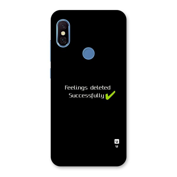 Feelings Deleted Back Case for Redmi Note 6 Pro