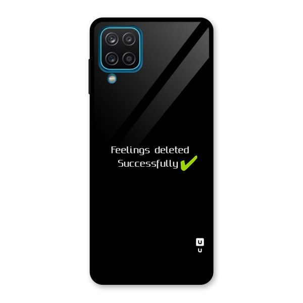 Feelings Deleted Glass Back Case for Galaxy A12