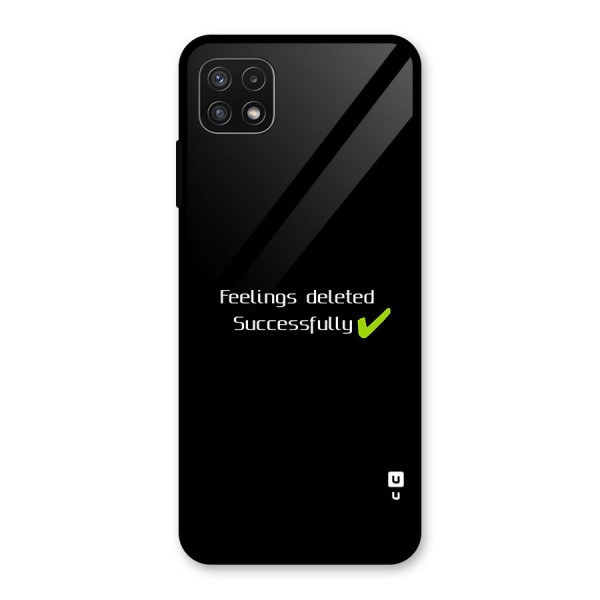 Feelings Deleted Glass Back Case for Galaxy A22 5G