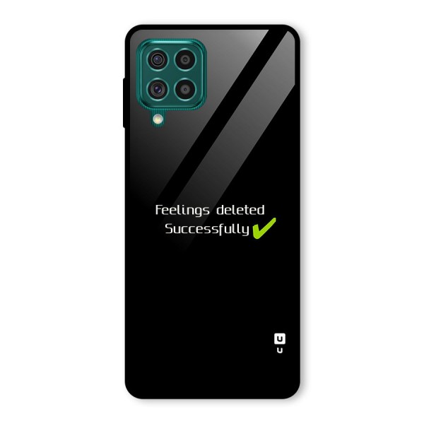 Feelings Deleted Glass Back Case for Galaxy F62