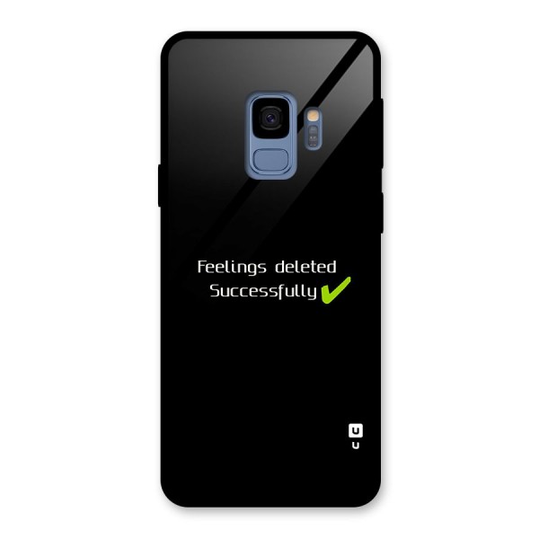 Feelings Deleted Glass Back Case for Galaxy S9