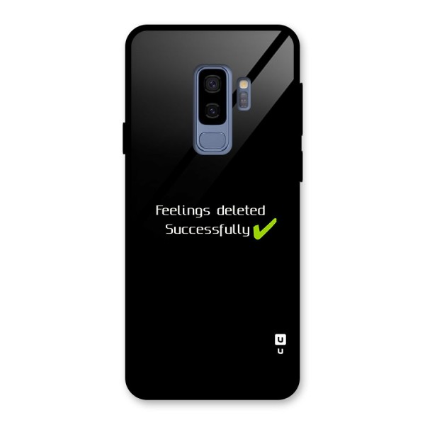 Feelings Deleted Glass Back Case for Galaxy S9 Plus