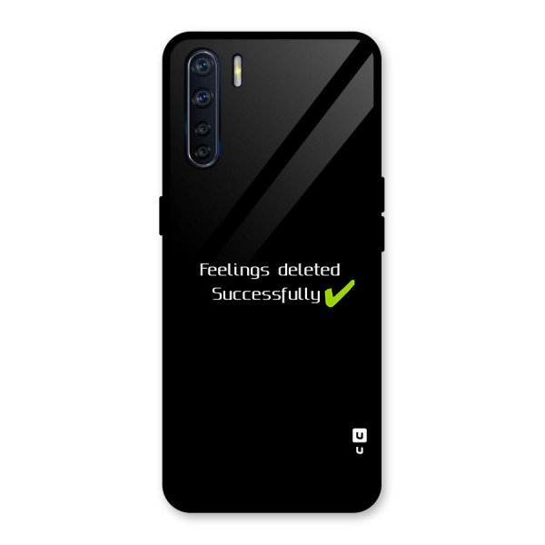 Feelings Deleted Glass Back Case for Oppo F15