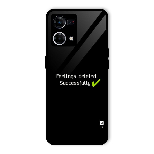 Feelings Deleted Glass Back Case for Oppo F21s Pro 4G