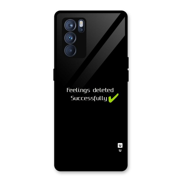 Feelings Deleted Glass Back Case for Oppo Reno6 Pro 5G