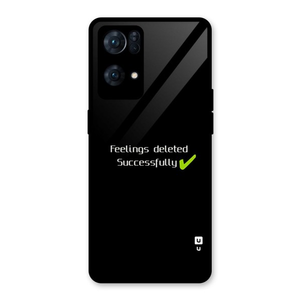 Feelings Deleted Glass Back Case for Oppo Reno7 Pro 5G