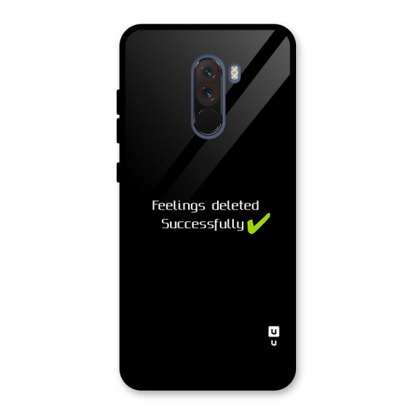 Feelings Deleted Glass Back Case for Poco F1