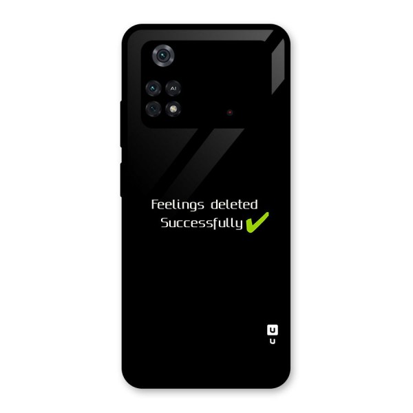 Feelings Deleted Glass Back Case for Poco M4 Pro 4G