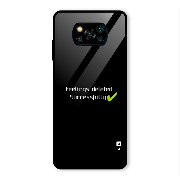 Feelings Deleted Glass Back Case for Poco X3 Pro