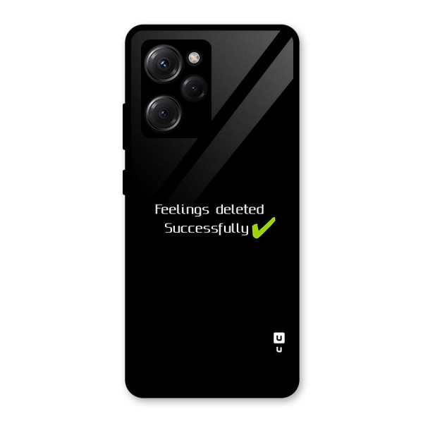 Feelings Deleted Glass Back Case for Poco X5 Pro