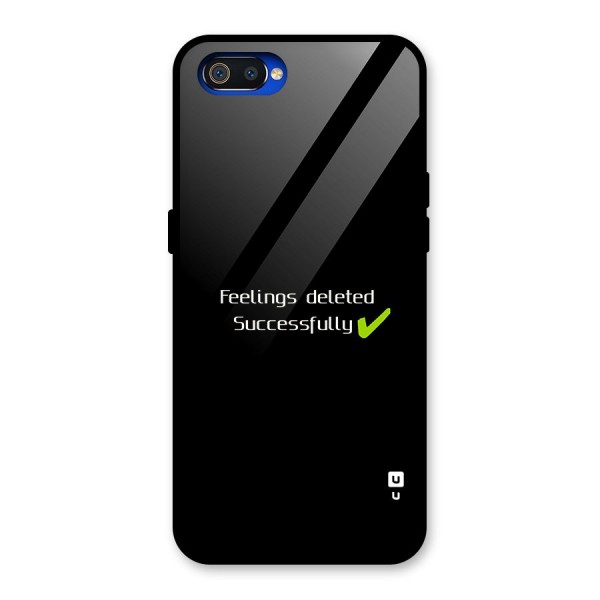 Feelings Deleted Glass Back Case for Realme C2