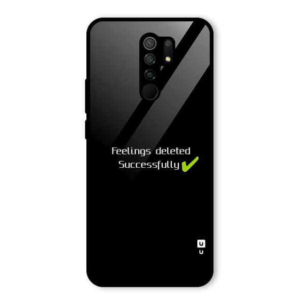 Feelings Deleted Glass Back Case for Redmi 9 Prime