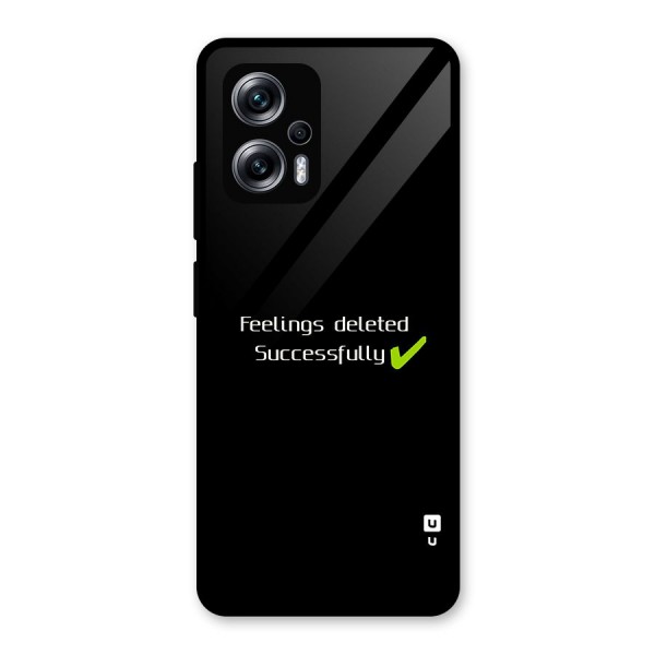 Feelings Deleted Glass Back Case for Redmi K50i