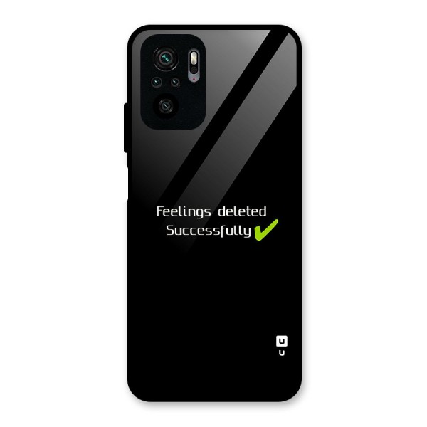 Feelings Deleted Glass Back Case for Redmi Note 10