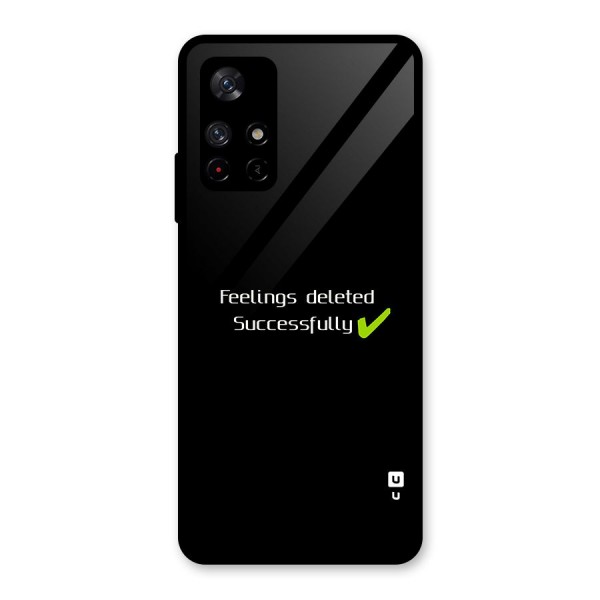 Feelings Deleted Glass Back Case for Redmi Note 11T 5G