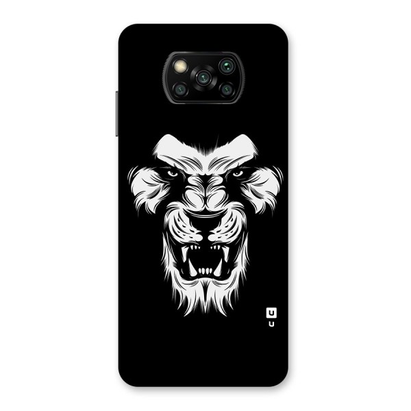 Fierce Lion Digital Art Back Case for Poco X3