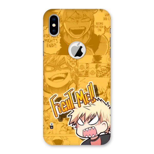 Fight Me Challenge Back Case for iPhone XS Logo Cut