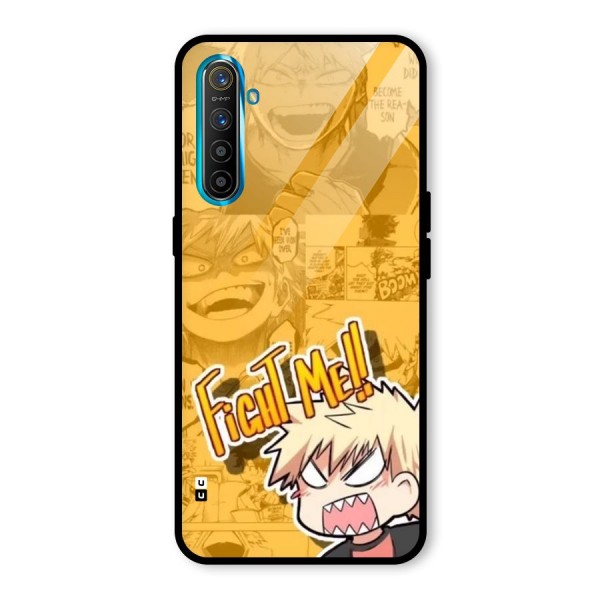 Fight Me Challenge Glass Back Case for Realme XT