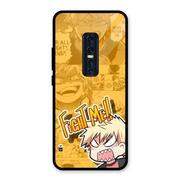 Fight Me Challenge Glass Back Case for Vivo V17 Pro