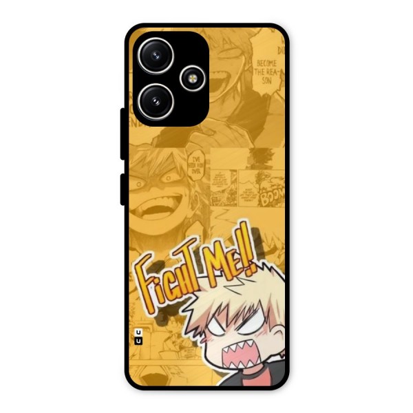 Fight Me Challenge Metal Back Case for Poco M6 Pro