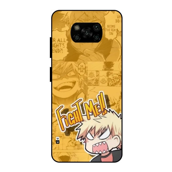 Fight Me Challenge Metal Back Case for Poco X3