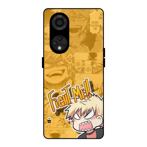 Fight Me Challenge Metal Back Case for Reno8 T 5G