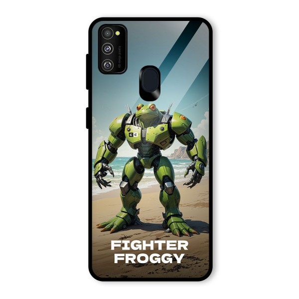 Fighter Froggy Glass Back Case for Galaxy M21