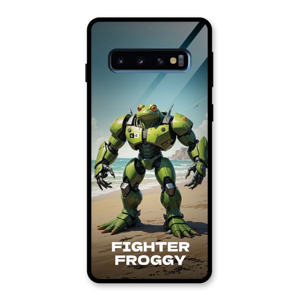 Fighter Froggy Glass Back Case for Galaxy S10