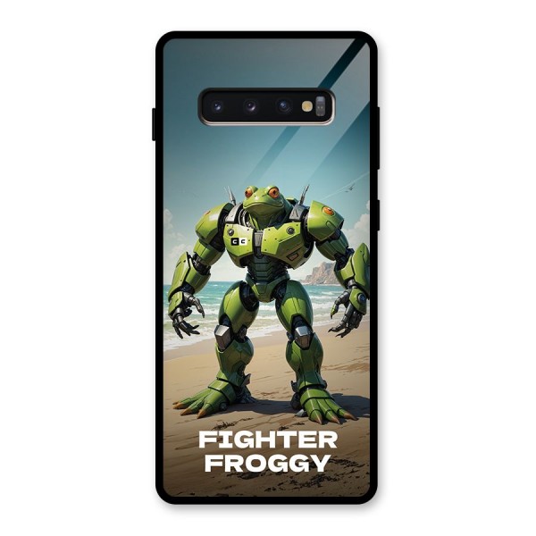 Fighter Froggy Glass Back Case for Galaxy S10 Plus